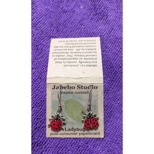 Jabebo Ladybug Dangle Earrings‎